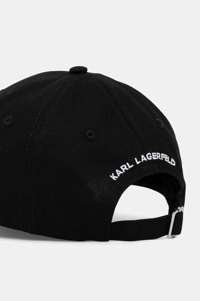 Bavlnená šiltovka Karl Lagerfeld IKON čierna A1W33037