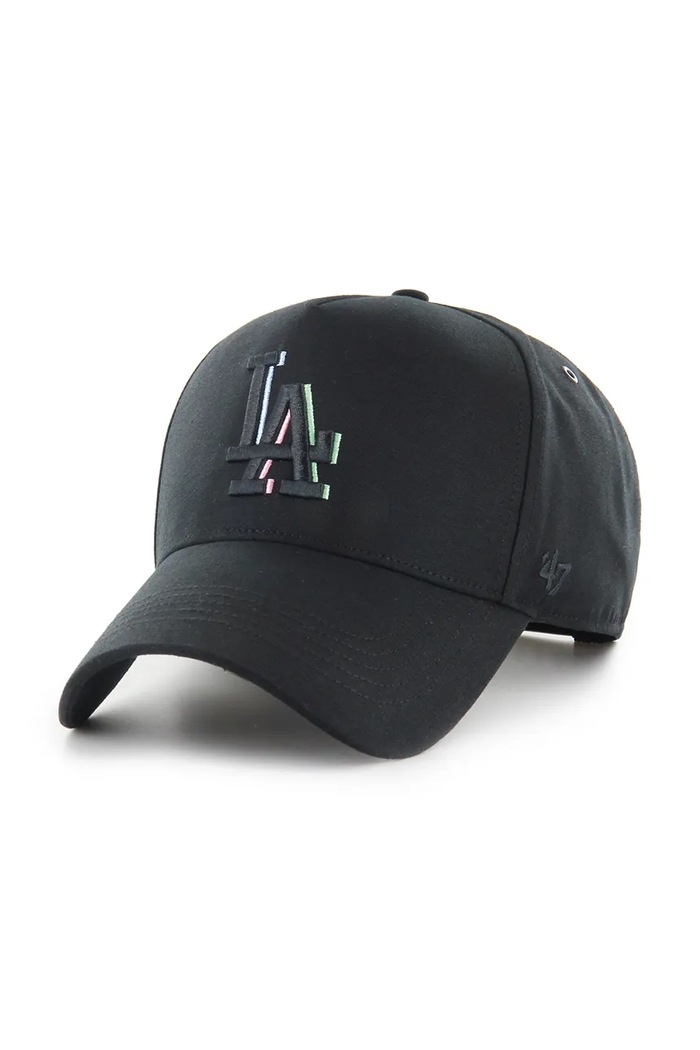 47 brand czapka z daszkiem bawełniana MLB LA Dodgers aplikacja czarny B.PRPDT12GWP.BK