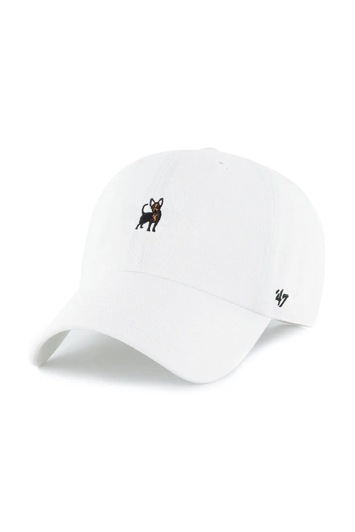 Bavlnená šiltovka 47 brand Dog Base Runner Icon bavlna biela XX.BSRIC1411GWS.WHE