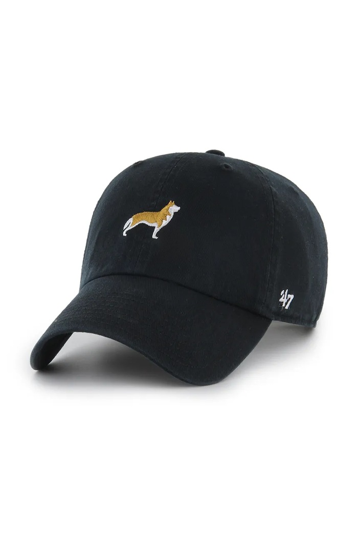 Bombažna bejzbolska kapa 47 brand Dog Base Runner Icon Bombaž črna XX.BSRIC1411GWS.BKK