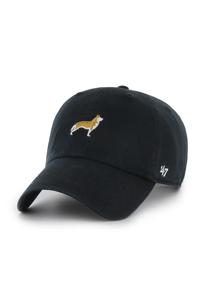 Bombažna bejzbolska kapa 47 brand Dog Base Runner Icon Bombaž črna XX.BSRIC1411GWS.BKK