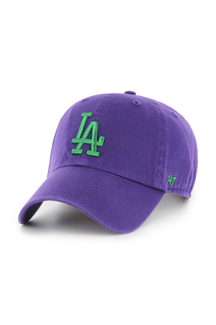 47 brand Czapka z daszkiem bawełniana MLB Los Angeles Dodgers fioletowy B.RGW12GWS.PPB