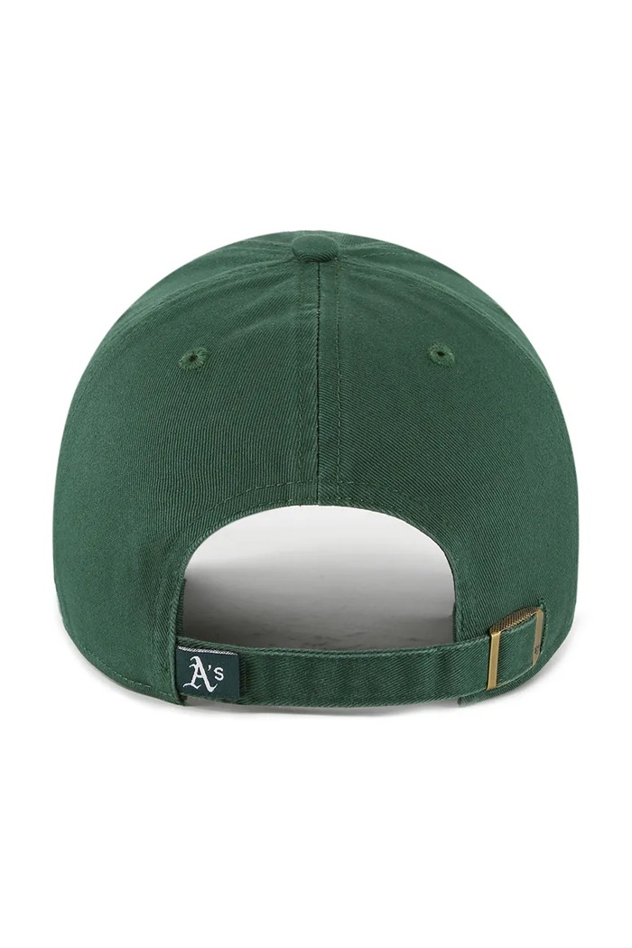 Akcesoria 47 brand czapka z daszkiem bawełniana MLB Athletics B.RGWSC18GWS.DGC zielony