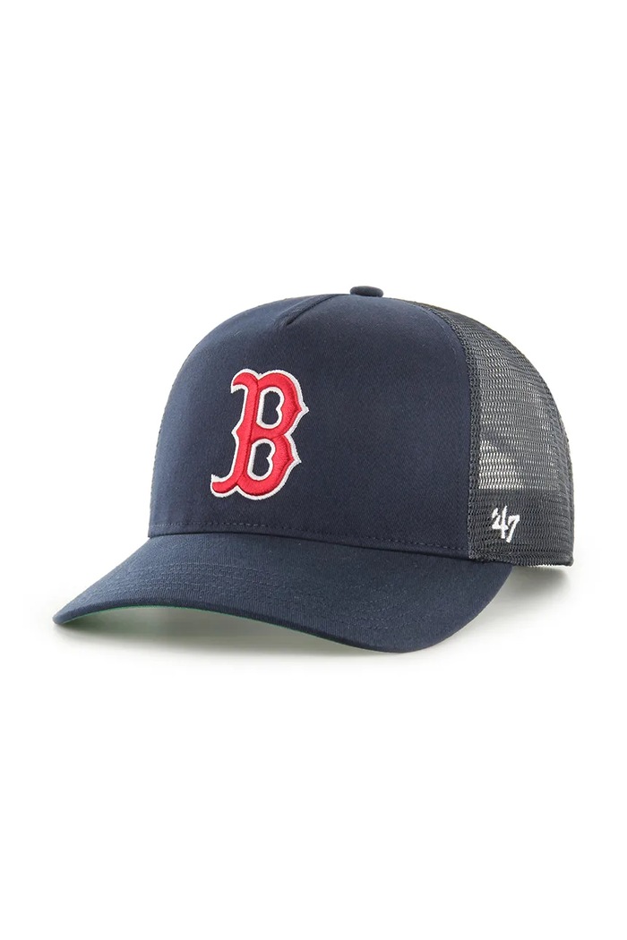 47 brand czapka z daszkiem bawełniana MLB Boston Red Sox bawełna granatowy B.MSHTC02GWP.NY