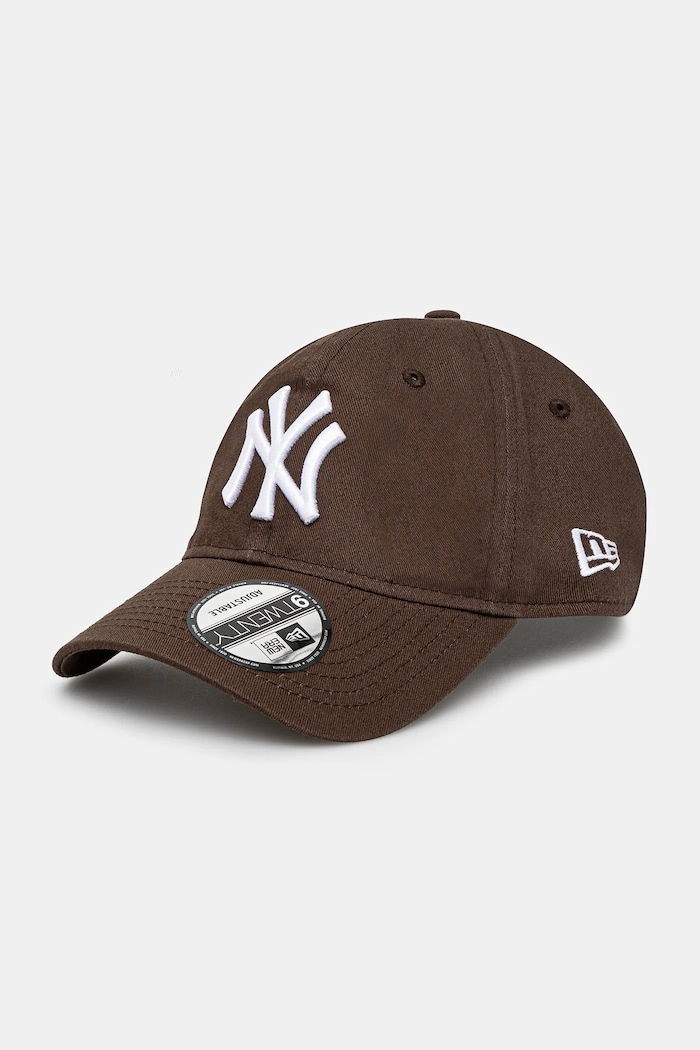 New Era czapka z daszkiem bawełniana LEAGUE ESSENTIAL 9TWENTY® bawełna brązowy 60471475