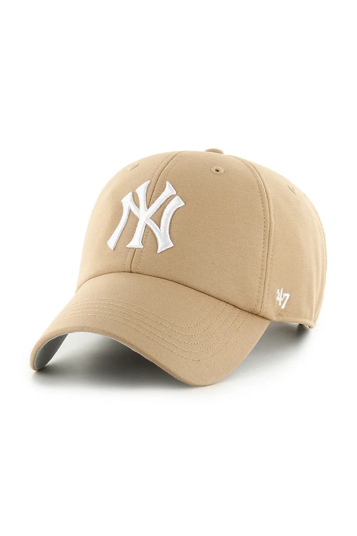 47 brand czapka z daszkiem bawełniana MLB New York Yankees aplikacja zielony B.PFZCU17CNS.KH