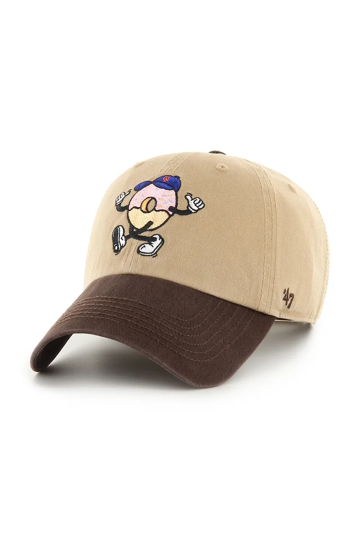 47 brand czapka z daszkiem bawełniana MLB New York Mets aplikacja zielony B.CARCU16GWS.KH