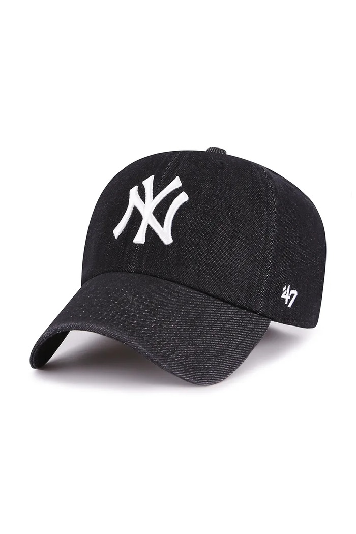 Pamučna kapa sa šiltom 47 brand MLB New York Yankees natpis crna B.LENON17DGS.BK