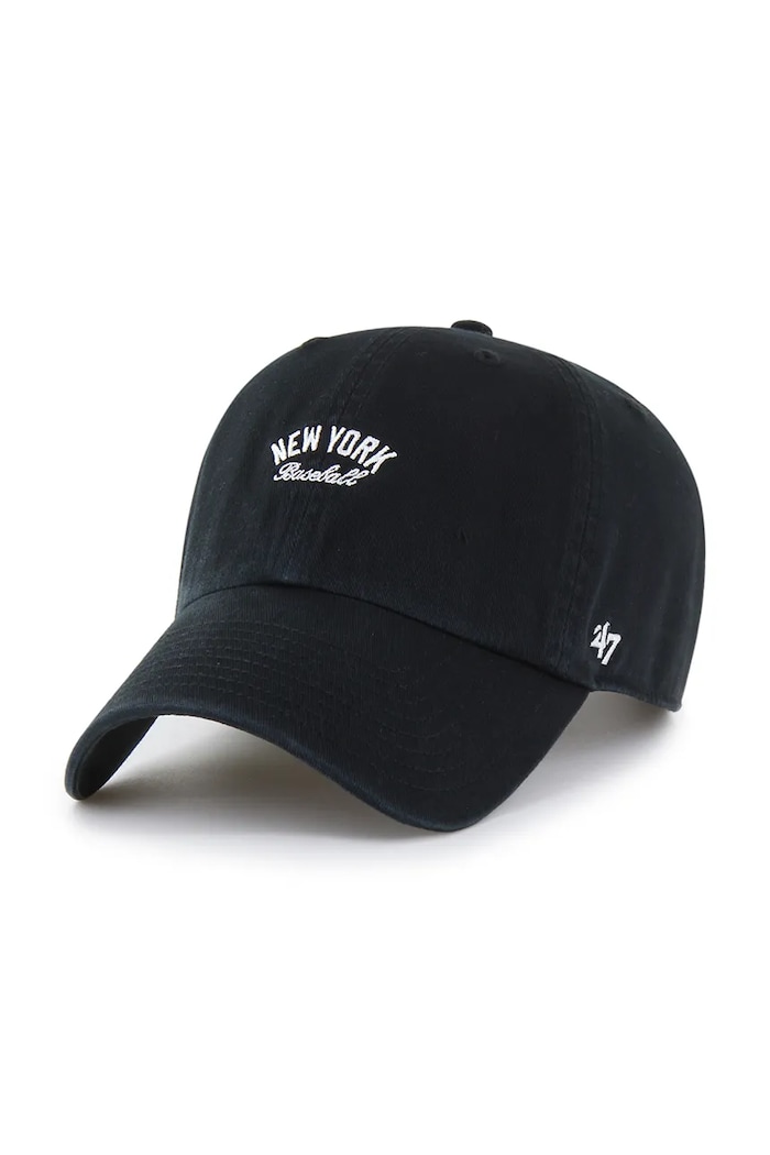 47 brand czapka z daszkiem bawełniana MLB New York Yankees aplikacja czarny B.OUTLT17GWS.BK