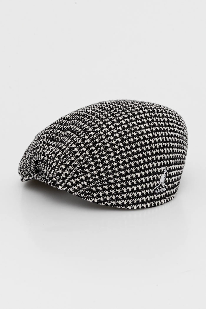 Kangol Beretă din lână GRID KNIT K3780.BK001 negru AA00