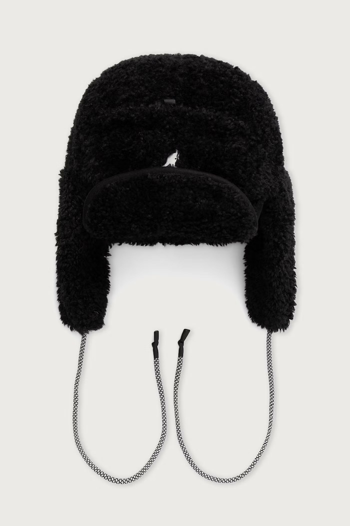 Kangol Ušanka FAUX SHEARLING UTILITY FLAP černá K5356.BK001