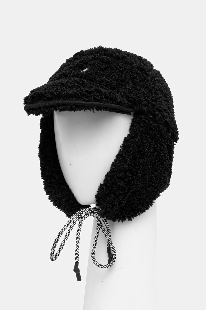 Kangol Căciulă FAUX SHEARLING UTILITY FLAP K5356.BK001 negru AA00