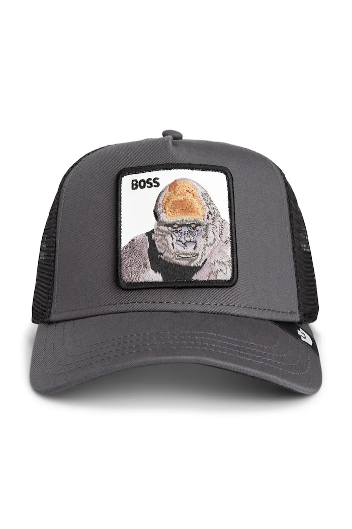 Čepice s kšiltem ze směsi bavlny Goorin Bros Boss Trucker 101.2539 šedá AA00