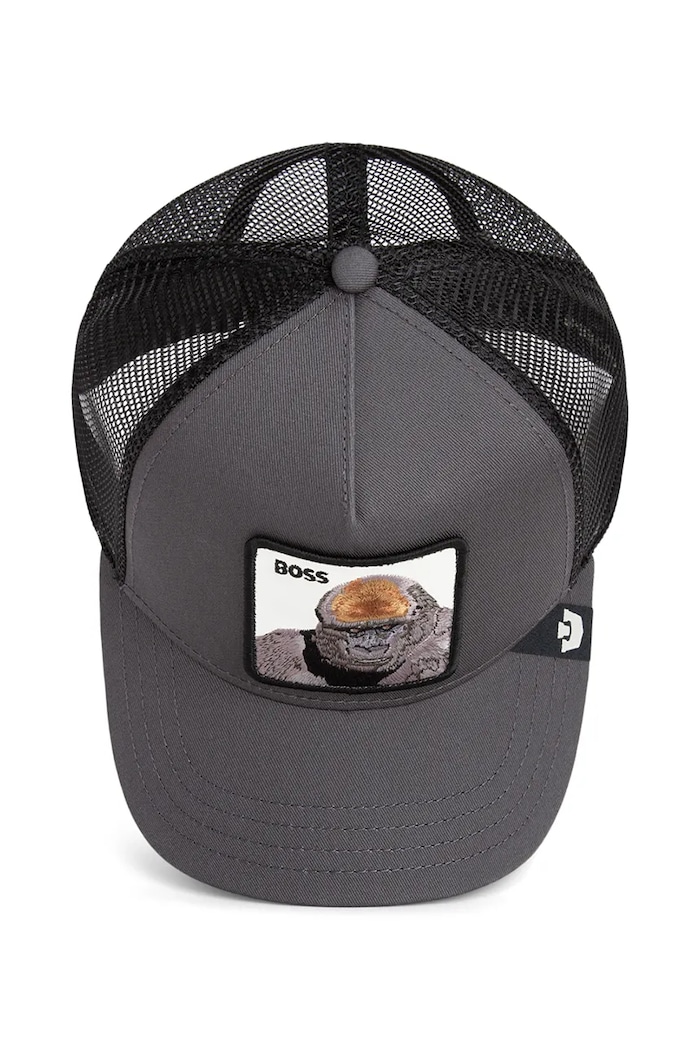 Čepice s kšiltem ze směsi bavlny Goorin Bros Boss Trucker 101.2539 šedá