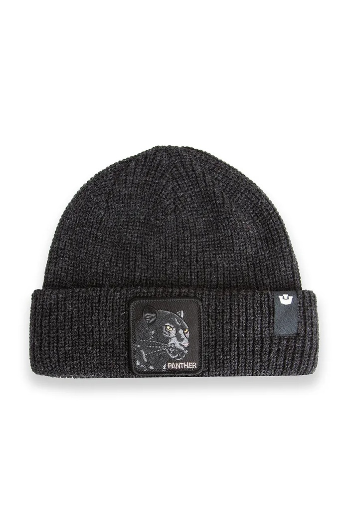 Čiapka Goorin Bros The Panther Beanie nášivka čierna 107.2489