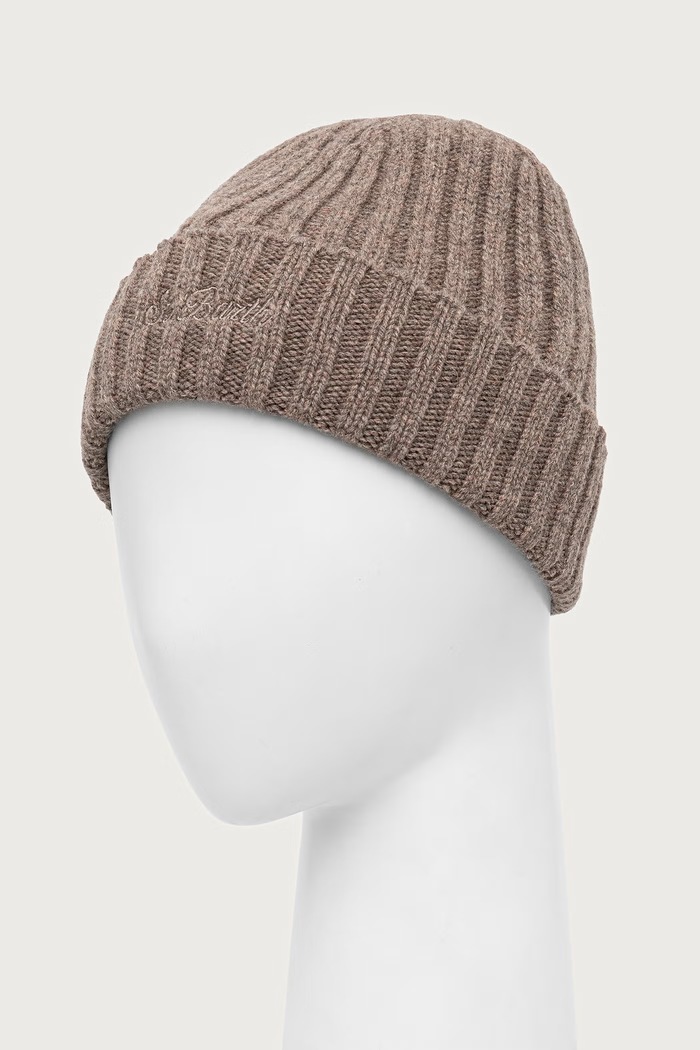 Akcesoria MC2 Saint Barth Czapka beanie wełniana WENG027 brązowy