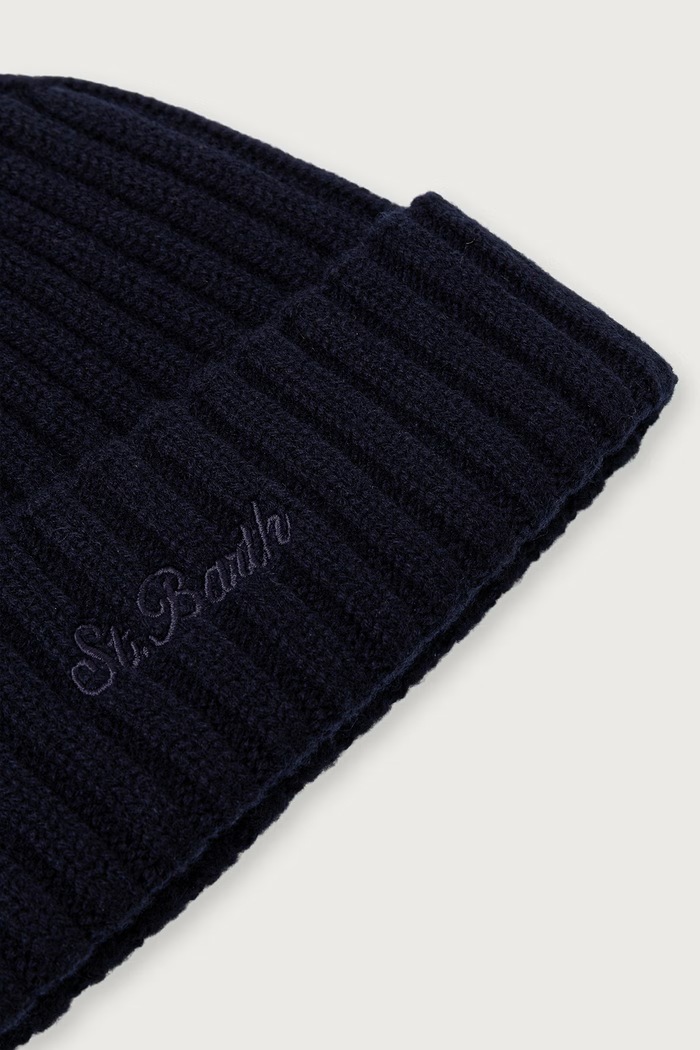 Akcesoria MC2 Saint Barth Czapka beanie wełniana WENG027 czarny