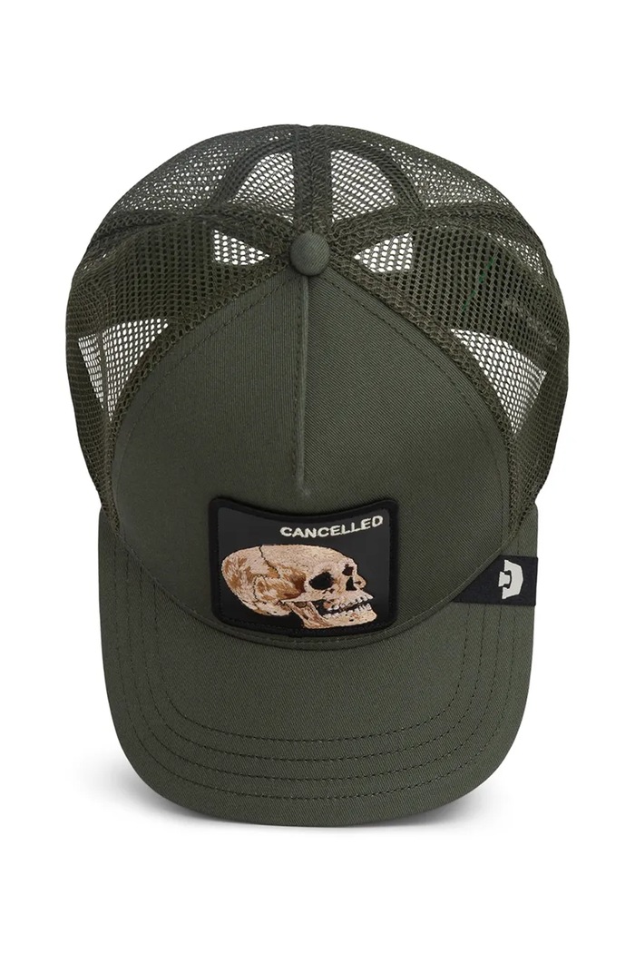 Goorin Bros șapcă trucker The Cancelled Skull 101.2392 verde
