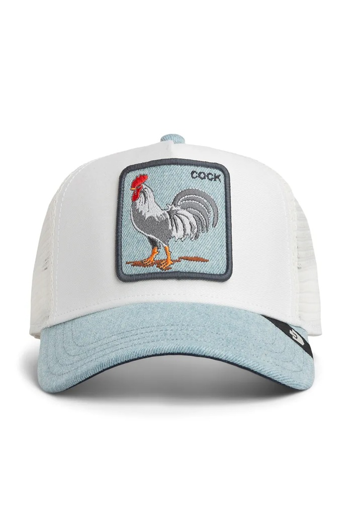 Goorin Bros čiapka so šiltom Denim Rooster 101.2957 biela AA00