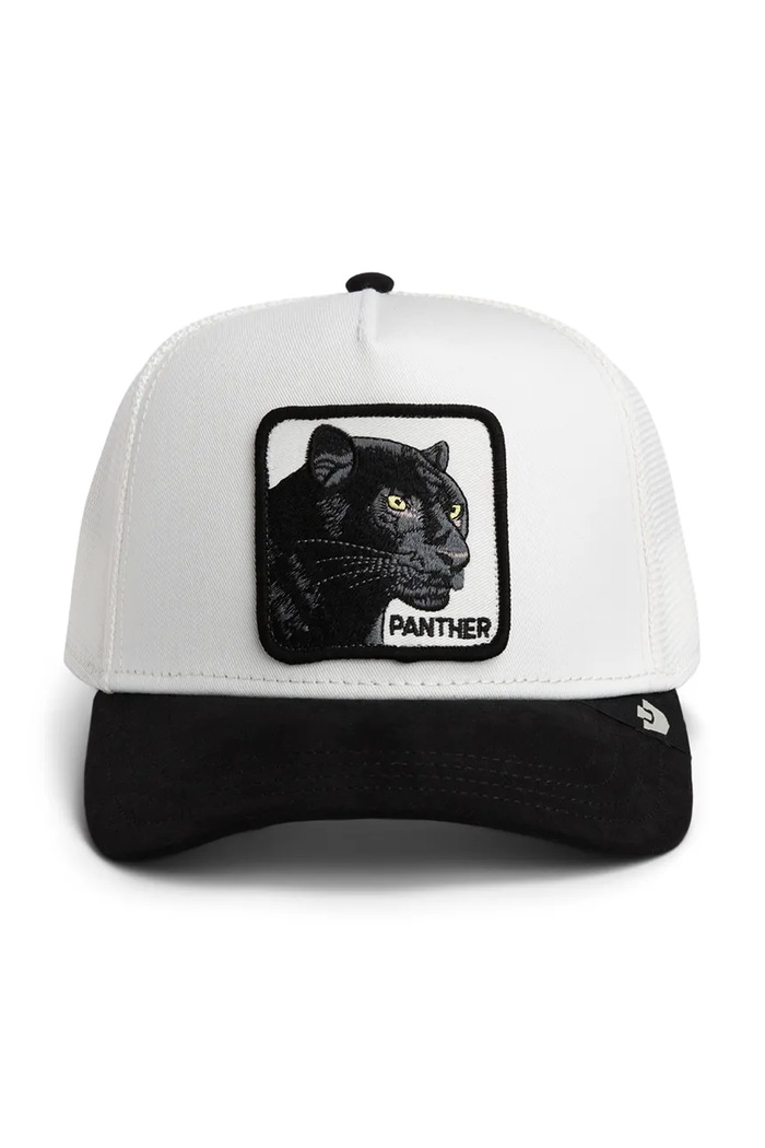 Goorin Bros šiltovka trucker Suede Black Panther 101.2961 biela AA00