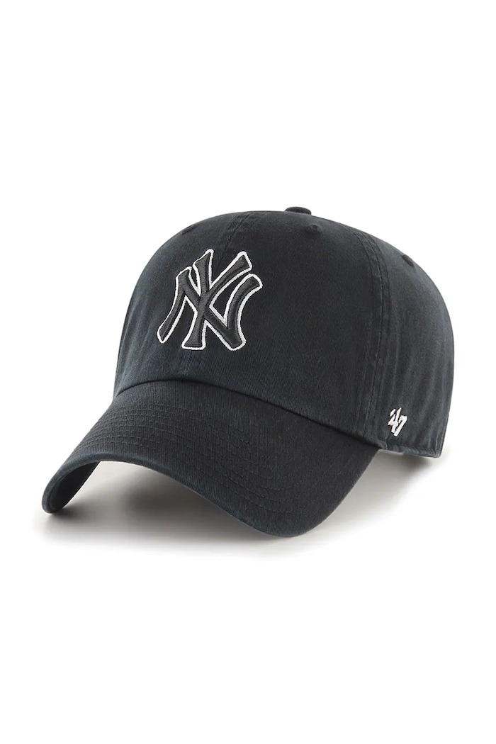 47 brand șapcă de baseball din bumbac MLB New York Yankees bumbac negru B.NLRGW17GWS.BKA