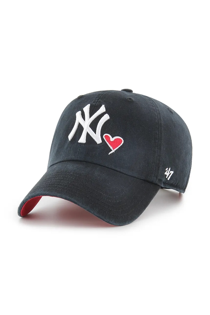 47 brand șapcă de baseball din bumbac MLB New York Yankees bumbac negru B.ICONC17GWS.BKA