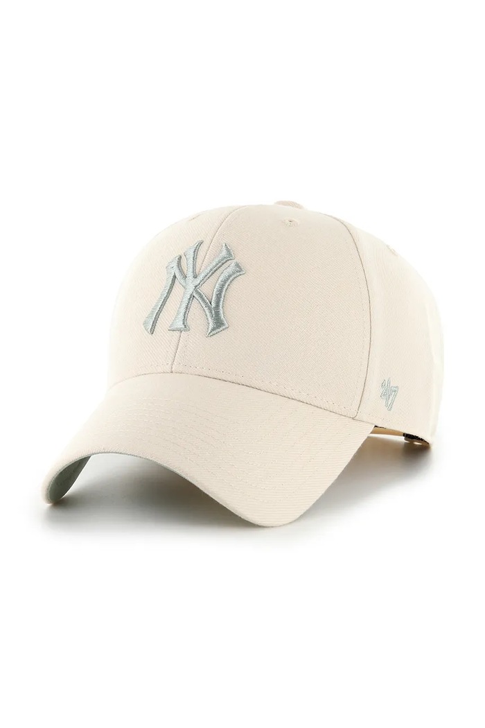 Bavlnená šiltovka 47 brand MLB New York Yankees bavlna béžová B.BLPMS17WBP.NTD