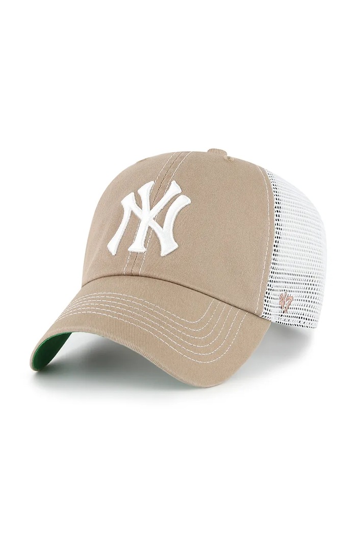 47 brand czapka z daszkiem MLB New York Yankees aplikacja brązowy B.TRWLR17GWP.V1