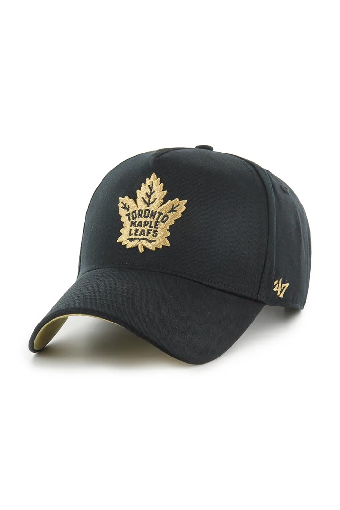 47 brand czapka z daszkiem bawełniana NHL Toronto Maple Leafs aplikacja czarny HSC.MDTTC518GWP.BK17