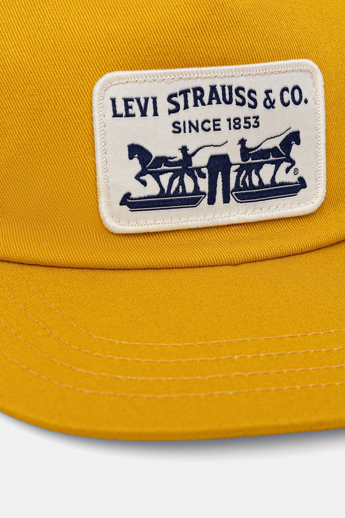 Levi's czapka z daszkiem PRESIDIO 007YQ żółty AA00