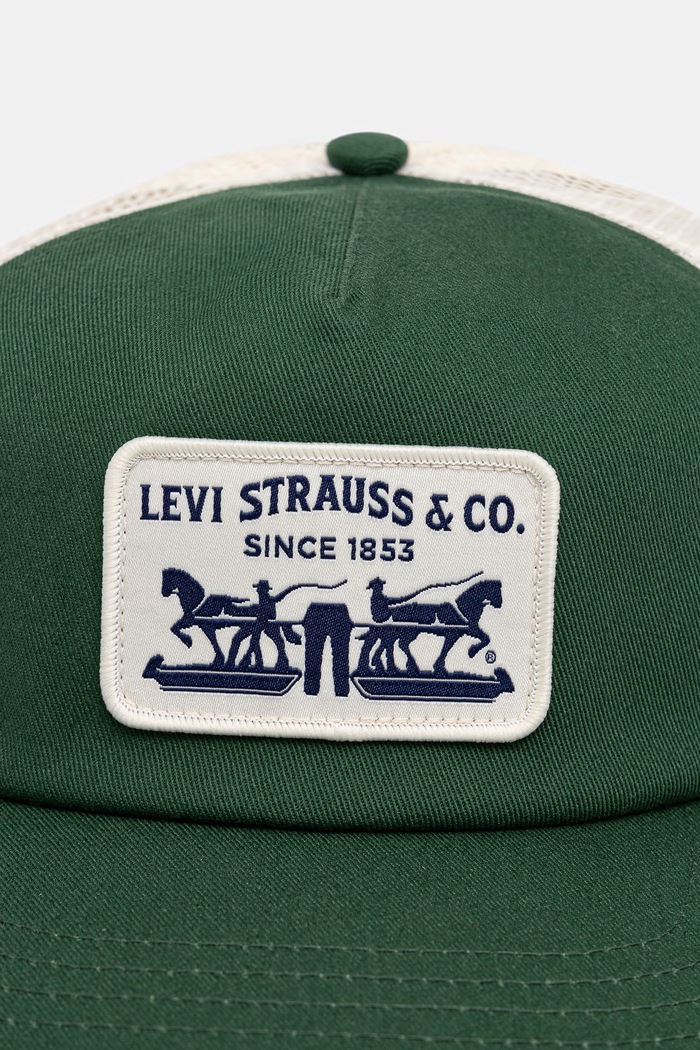 Levi's czapka z daszkiem PRESIDIO 007YQ zielony AA00