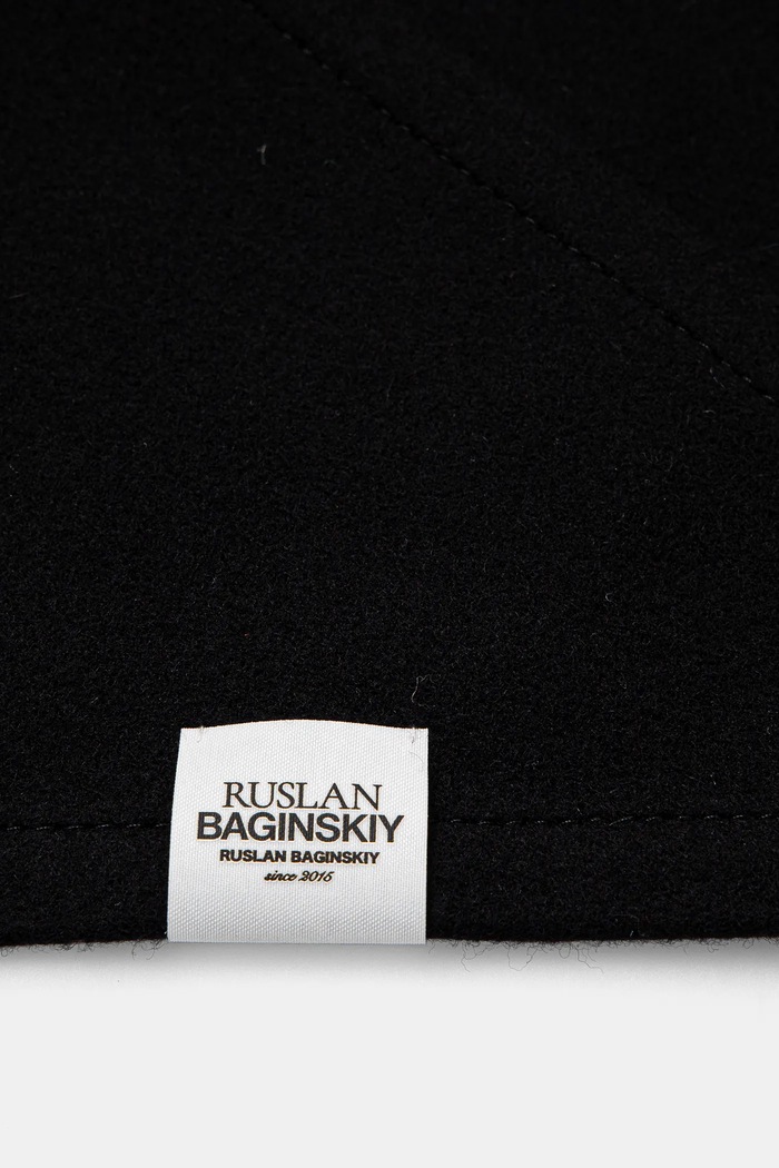 Doplnky Vlnená kapucňa Ruslan Baginskiy HOD033.W.FLT čierna