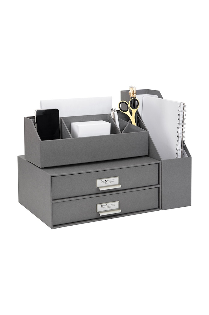 Stolní organizér Bigso Box of Sweden Elisa 275154101 šedá