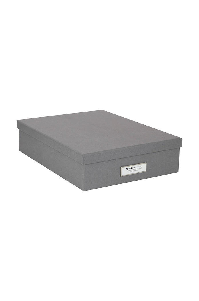 Bigso Box of Sweden pudełko do przechowywania Oskar szary 945154141