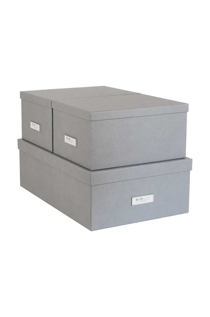 Bigso Box of Sweden set de cutii de depozitare Inge (3-pack) gri 811354141