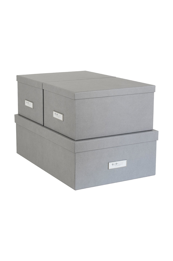 Bigso Box of Sweden set de cutii de depozitare Inge (3-pack) gri 811354141