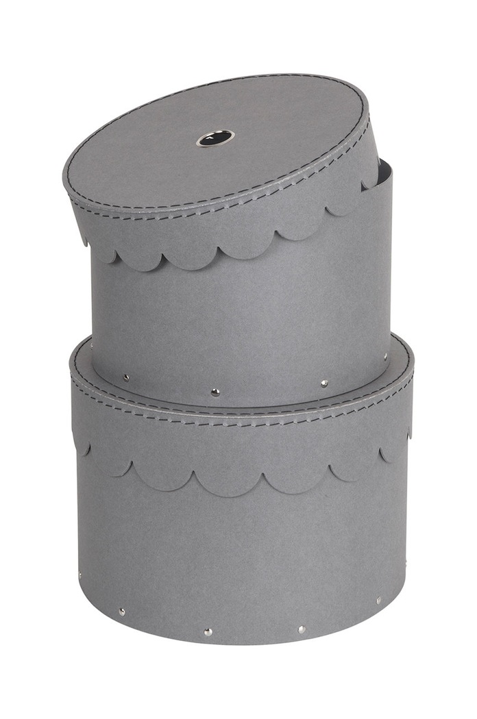 Bigso Box of Sweden σετ κουτιών αποθήκευσης Wilma (2-pack) 988254107 γκρί AA00