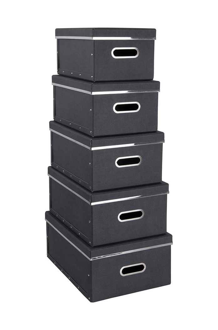Bigso Box of Sweden set de cutii de depozitare Joachim (5-pack) negru 5515C6849