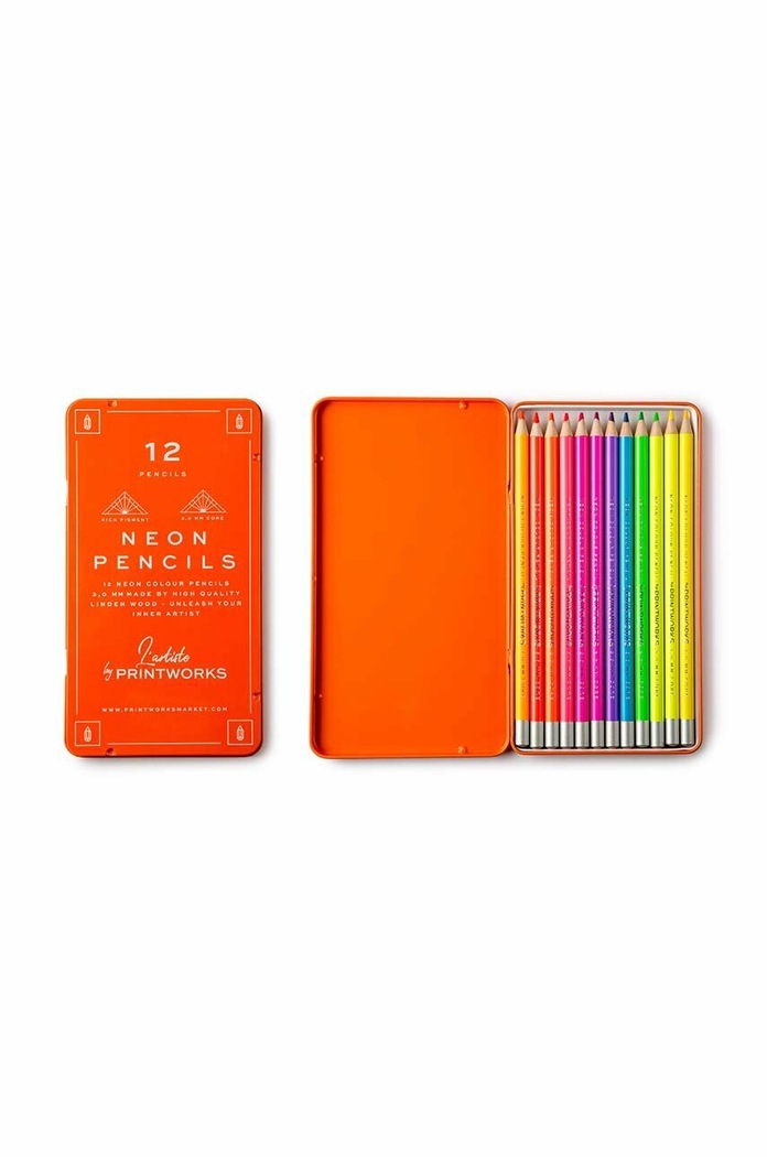 Lifestyle Σετ κηρομπογιές σε θήκη Printworks Neon 12-pack PW00127 πολύχρωμο