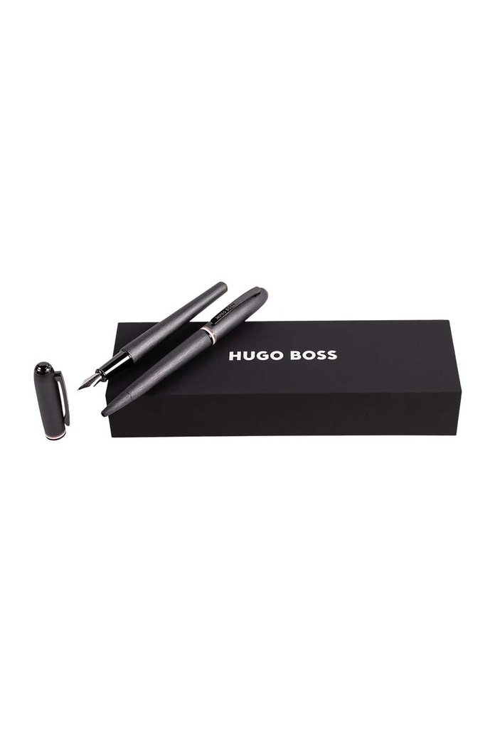 Sada plnicího a kuličkového pera Hugo Boss Set Contour Iconic černá HPBP341D