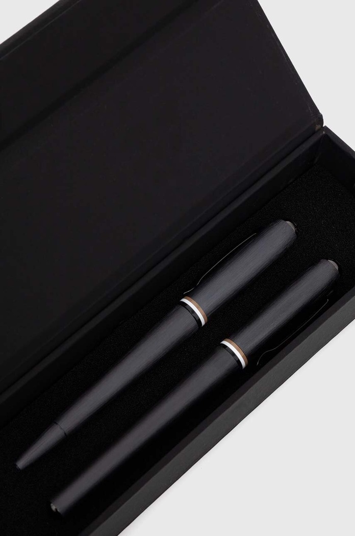 Sada plnicího a kuličkového pera Hugo Boss Set Contour Iconic HPBP341D černá AA00