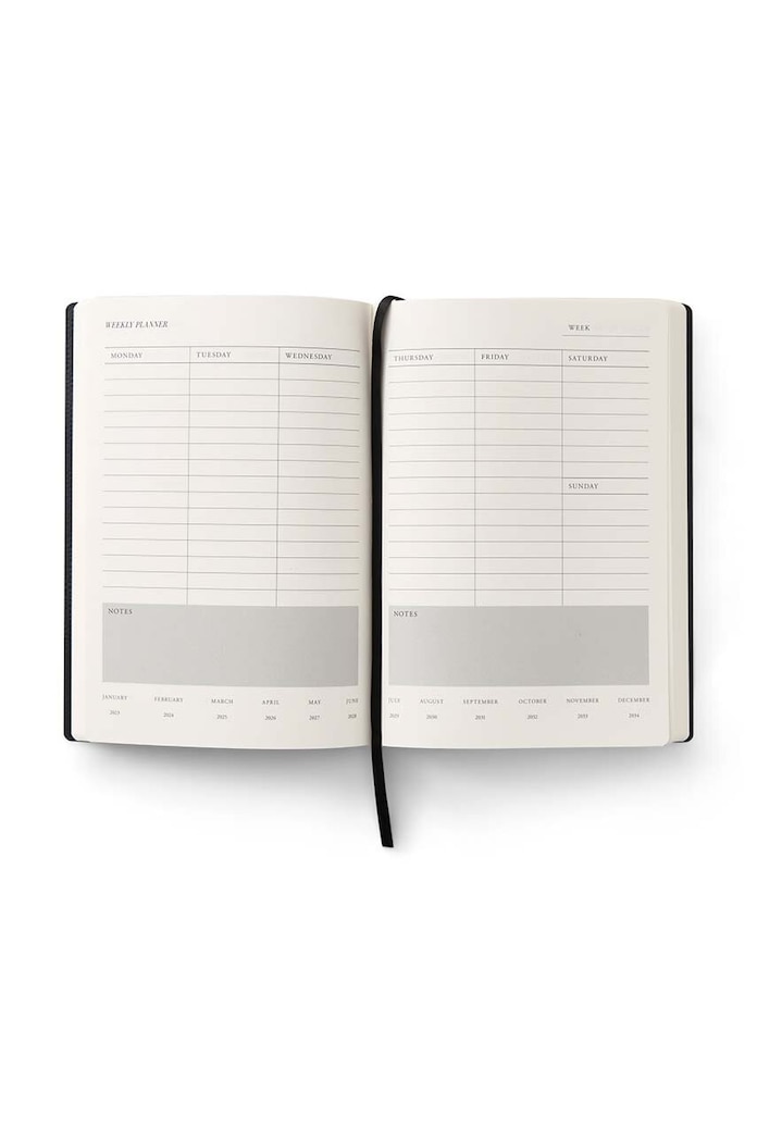 Lifestyle Printworks planer tygodniowy Weekly Planner PW00585 czarny