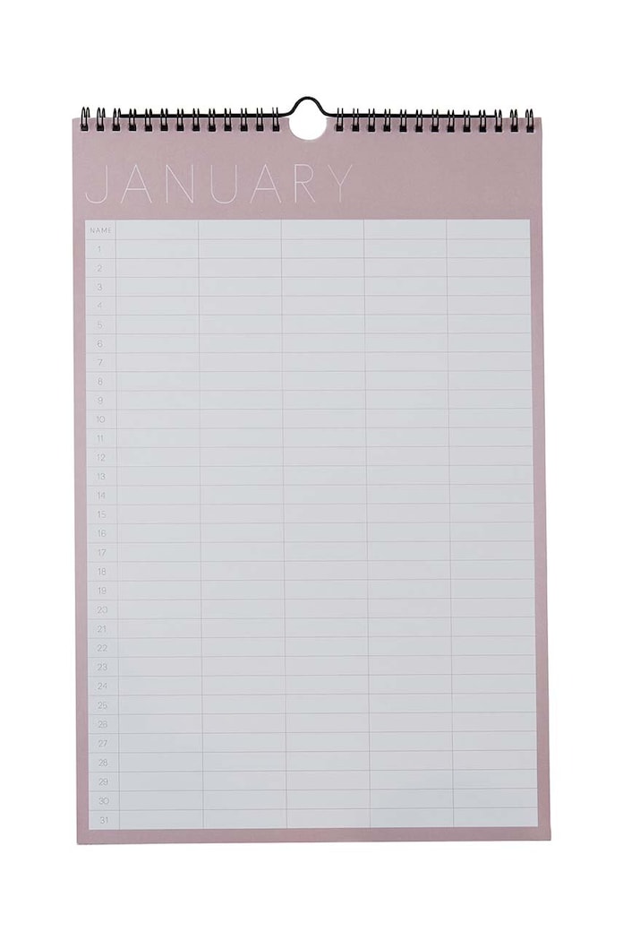 Design Letters planer miesięczny Monthly Planner różowy 70201602LAVENDER