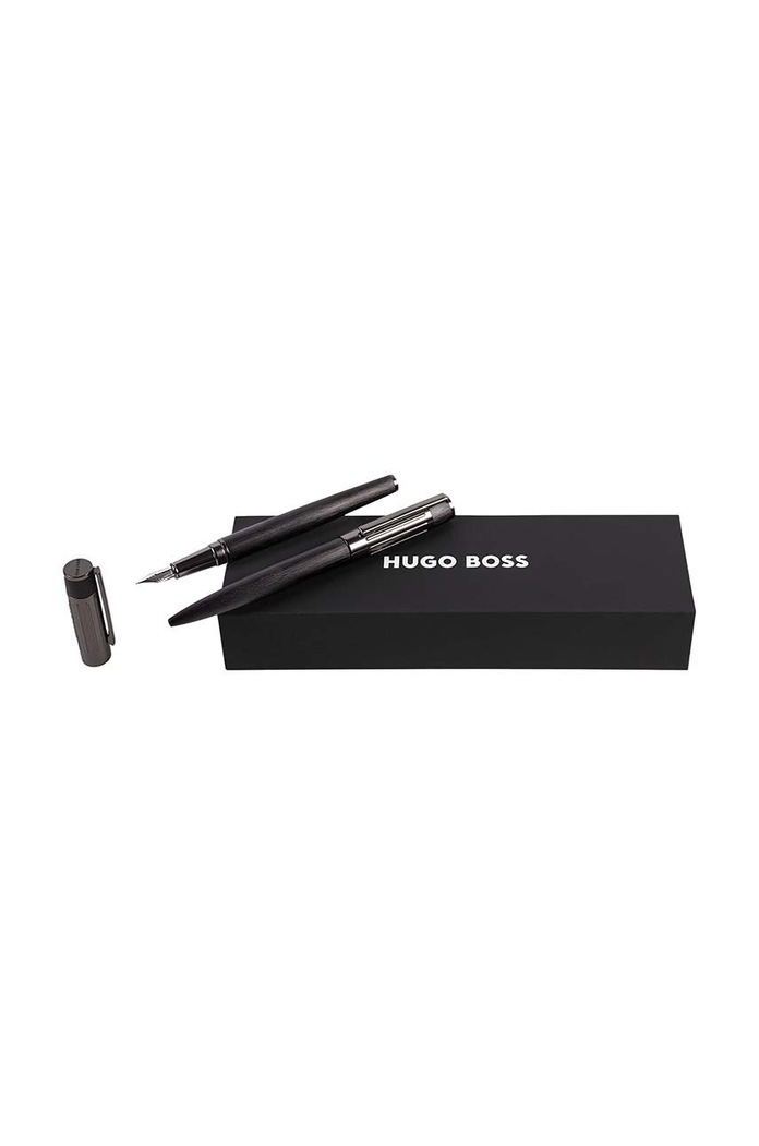 BOSS zestaw długopis i pióro Set Gear Ribs Black czarny HPBP306A