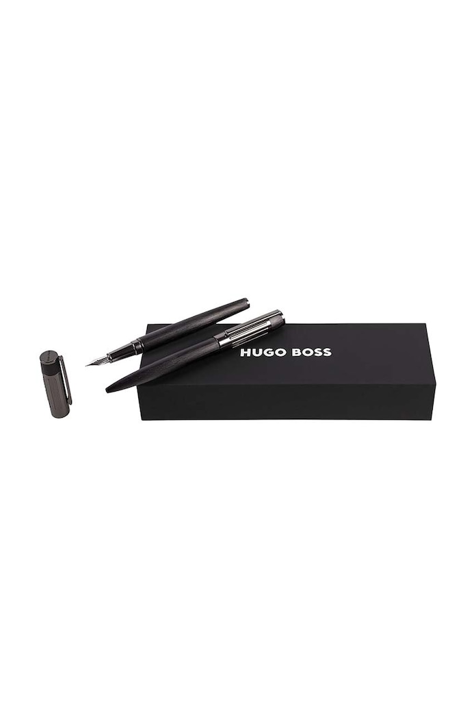 BOSS zestaw długopis i pióro Set Gear Ribs Black czarny HPBP306A