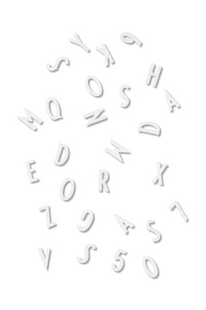 Písmená a čísla na tabuľu Design Letters biela 20203101WHITE