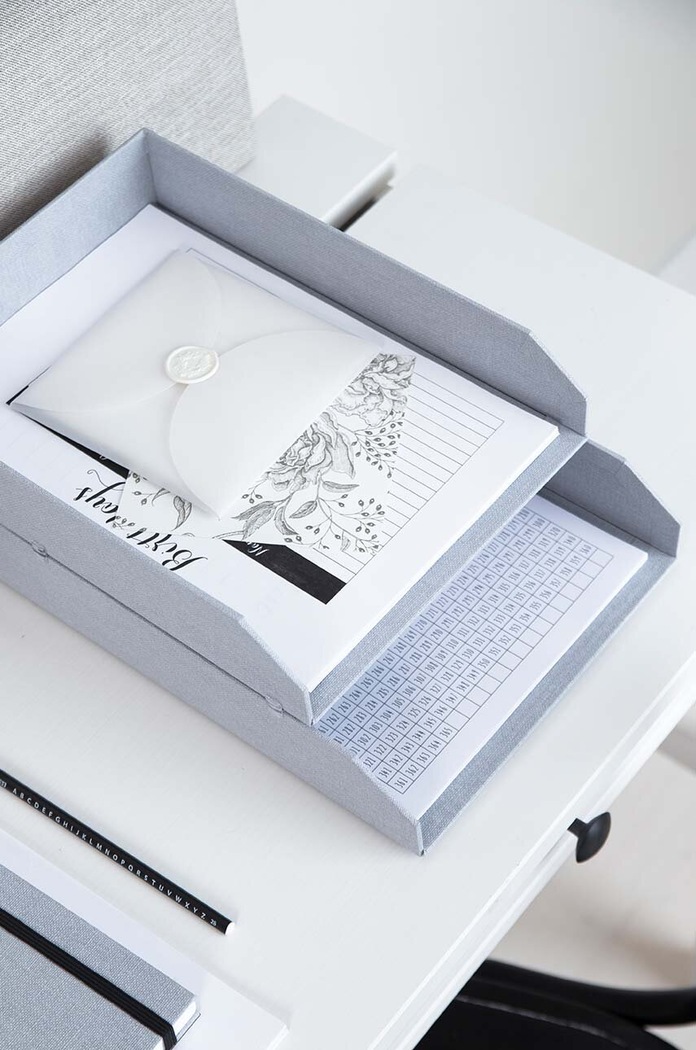 Organizér na dokumenty Bigso Box of Sweden Hakan 7892C6201N šedá