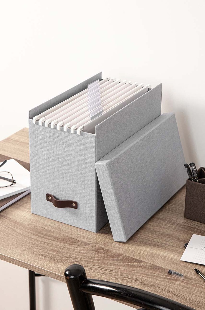 Bigso Box of Sweden organizer pentru documente A4 Johan 9441C6249LEA648 gri