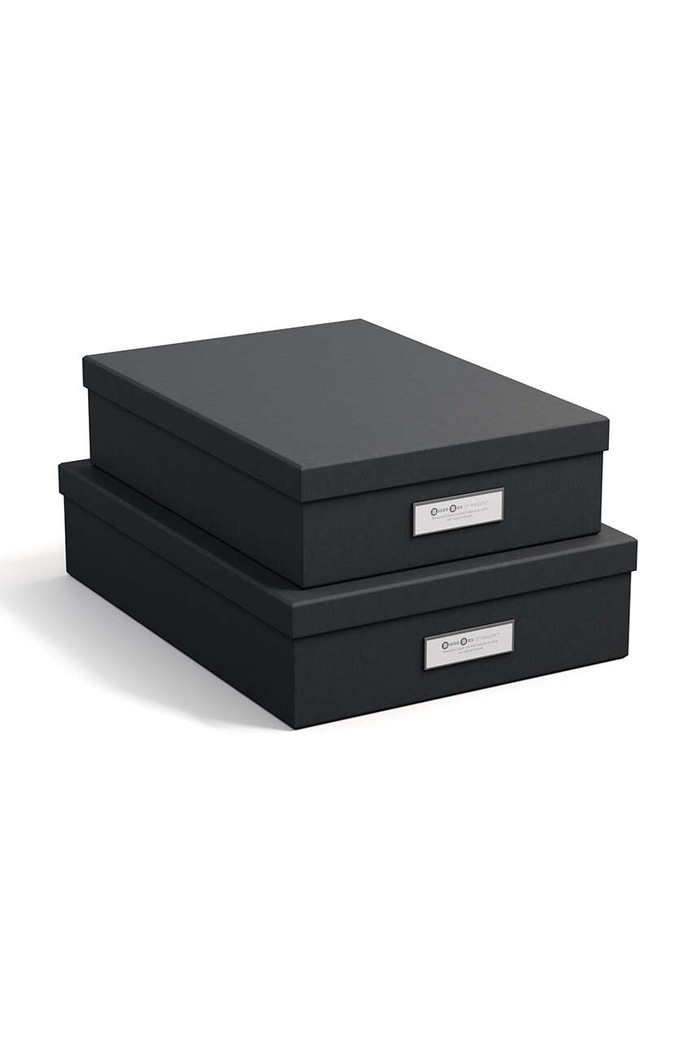 Κουτί αποθήκευσης Bigso Box of Sweden Rasmus 2-pack γκρί 778245641