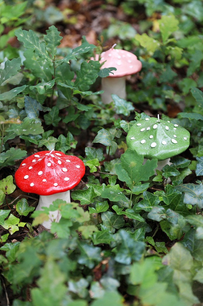 Home SPA Neparfémovaná svíčka &k amsterdam Mushroom Dots 1093.01 růžová